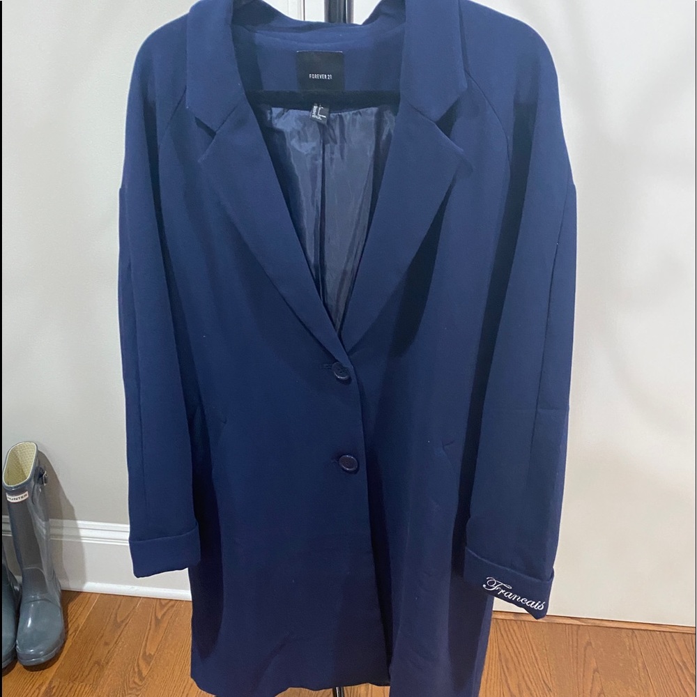Forever 21 Navy Blue Blazer Jacket